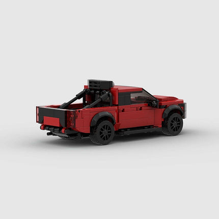 Ford Ranger Red Pickup Truck Custom Car MOC