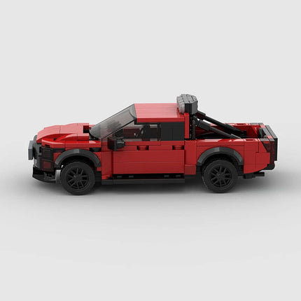 Ford Ranger Red Pickup Truck Custom Car MOC