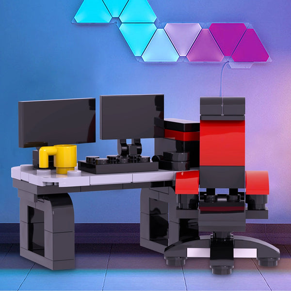Computer Desk Custom MOC – Minifigure Bricks - Main Image