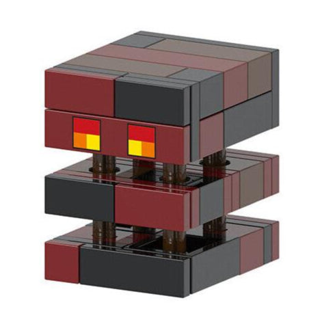 Minecraft Orc Warrior LEGO Minifigure With Baby Hoglin & Magma Cube - Ages 6+