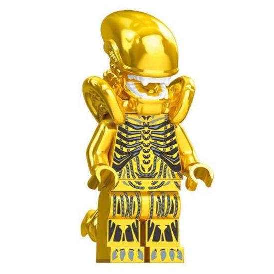 Aliens Gold Xenomorph Custom Horror Minifigure