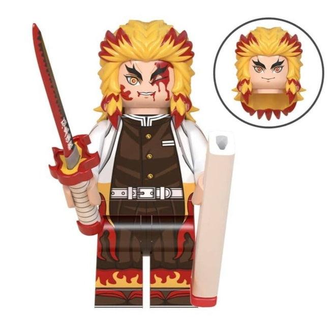 Kyojuro Rengoku From Demon Slayer Custom Anime Minifigure