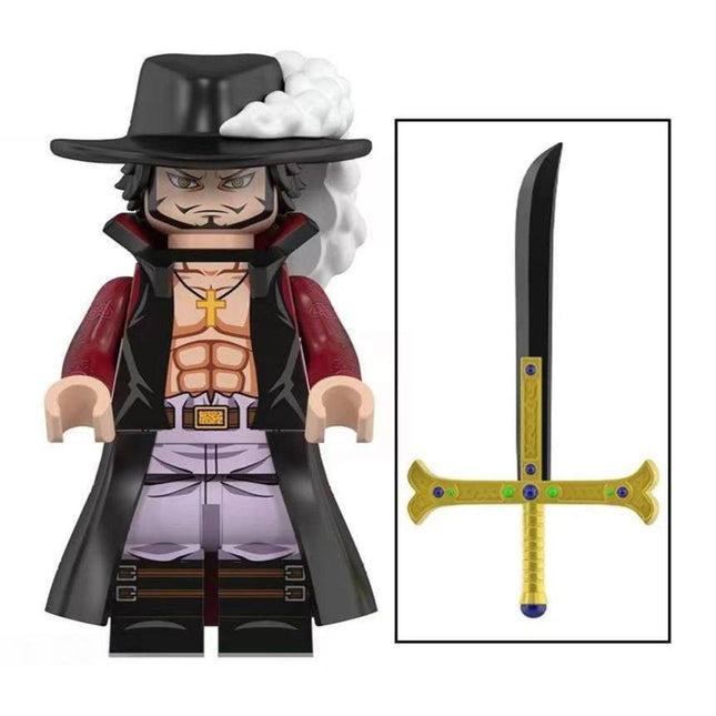 Dracule Mihawk Custom One Piece Anime Minifigure