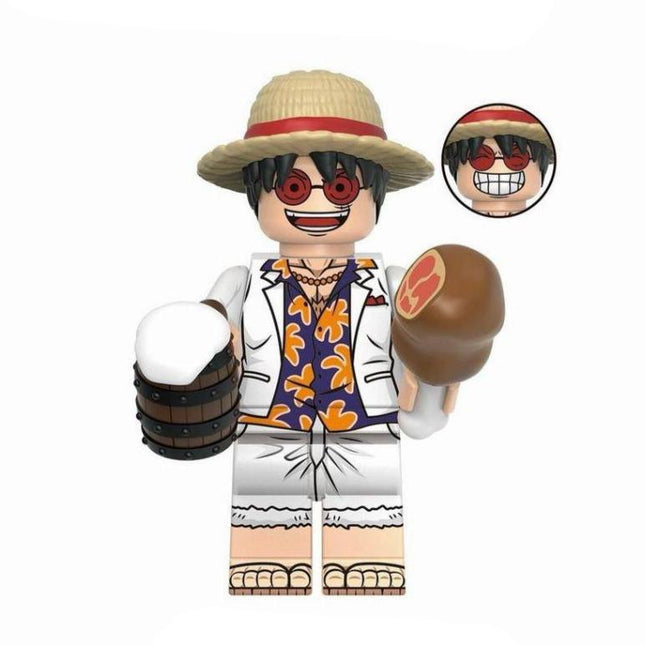 Monkey D Luffy Custom One Piece Anime Minifigure