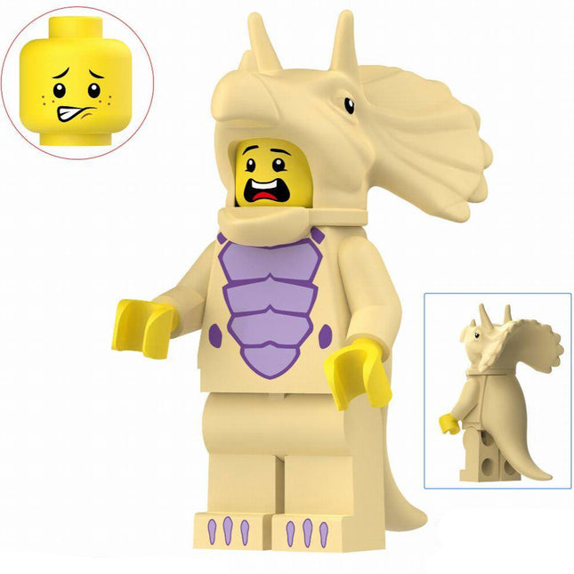 Triceratops Costume Fan Custom Dinosaur Minifigure