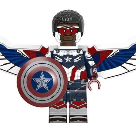Captain America (Sam Wilson) Custom Marvel Superhero Minifigure