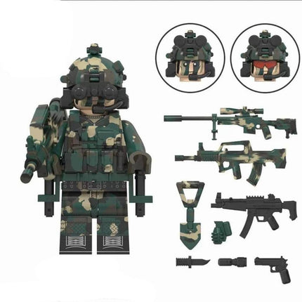Snow Leopard Commando Custom Minifigure