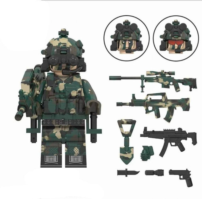 Snow Leopard Commando Soldiers Custom Military Minifigure