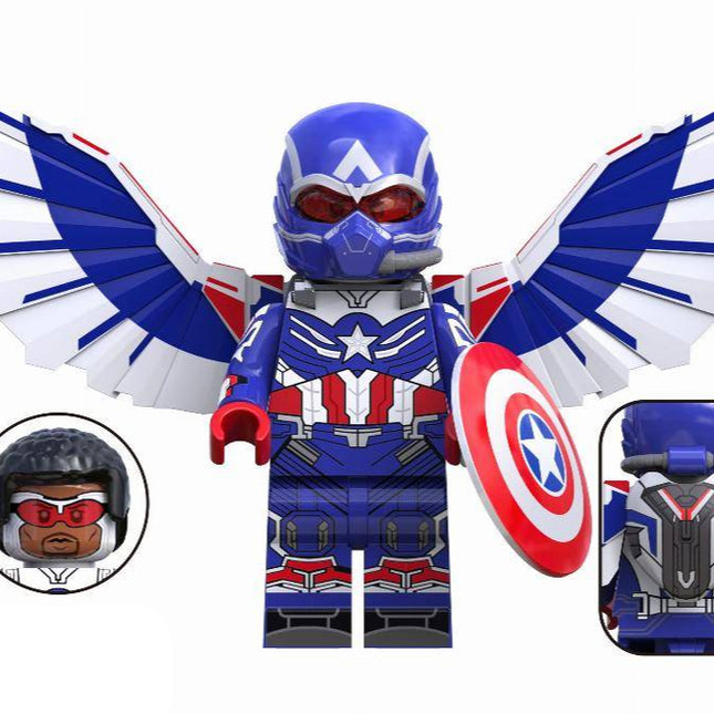 Captain America (Sam Wilson) (Brave New World) Custom Marvel Superhero Minifigure
