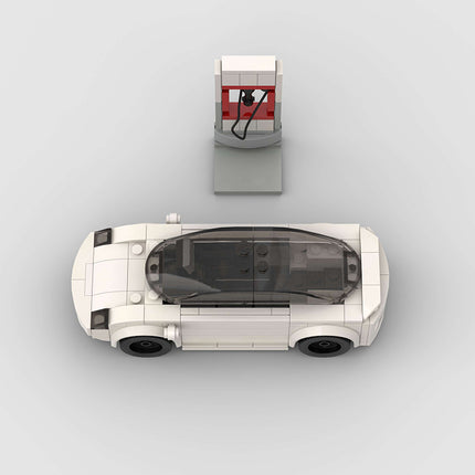 Tesla Model 3 (with Charger) Custom Car MOC