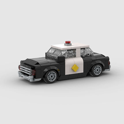 Vintage Police Car Custom Car MOC