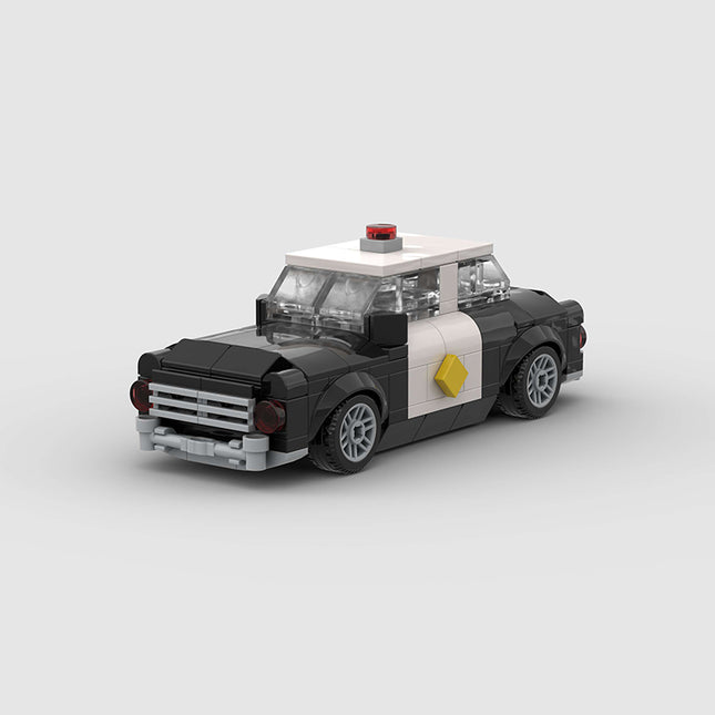 Vintage Police Car Custom Car MOC