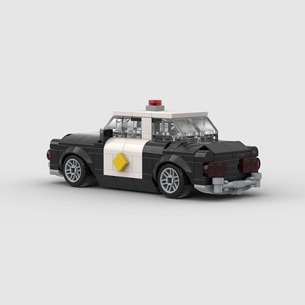 Vintage Police Car Custom Car MOC