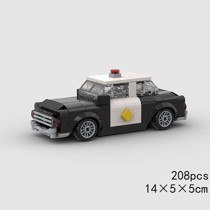 Vintage Police Car Custom Car MOC