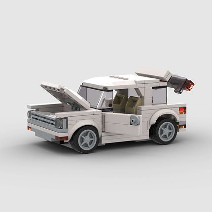 White SUV Truck Custom Car MOC