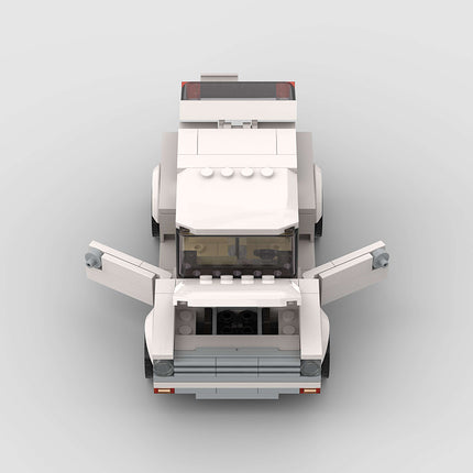White SUV Truck Custom Car MOC