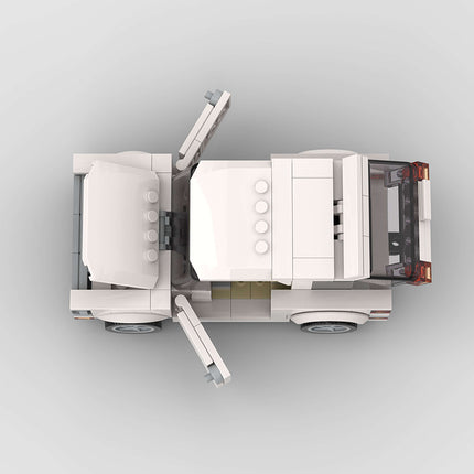 White SUV Truck Custom Car MOC