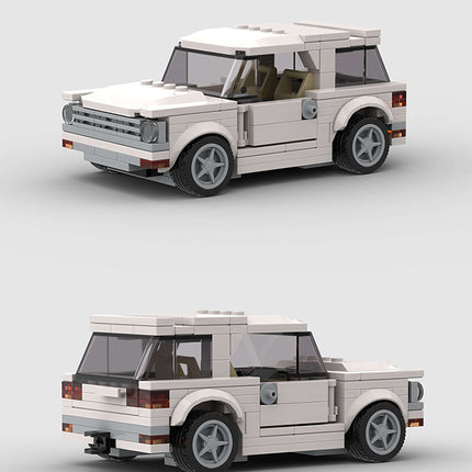 White SUV Truck Custom Car MOC