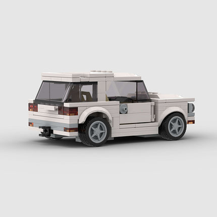 White SUV Truck Custom Car MOC