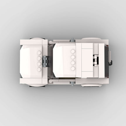 White SUV Truck Custom Car MOC