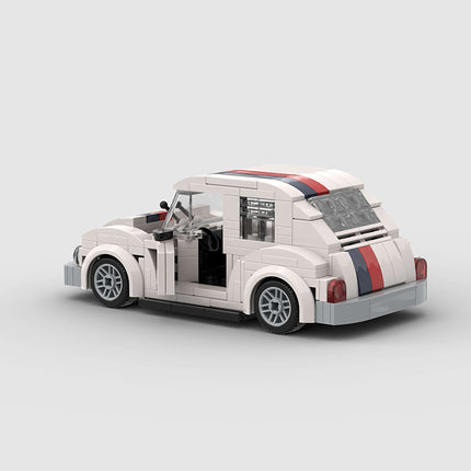 Volkswagen Beetle White Custom Car MOC