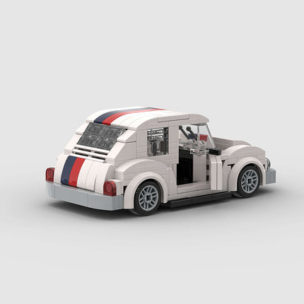 Volkswagen Beetle White Custom Car MOC