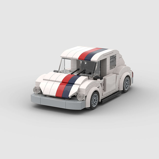 Volkswagen Beetle White Custom Car MOC