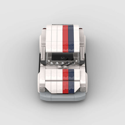 Volkswagen Beetle White Custom Car MOC