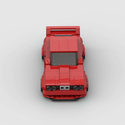 BMW E30 Red Custom Car MOC