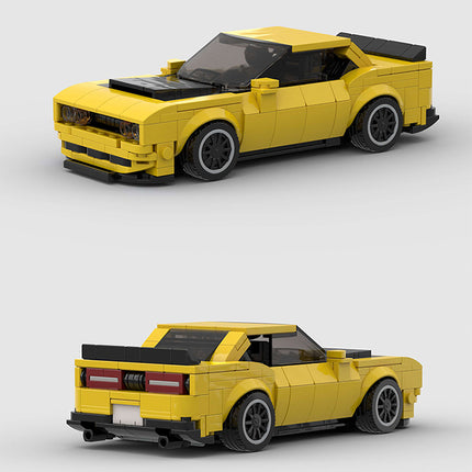 Dodge Challenger Yellow Custom Car MOC