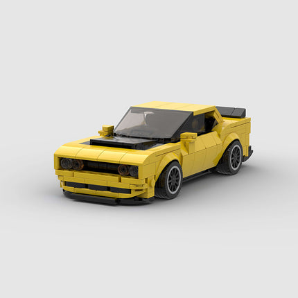 Dodge Challenger Yellow Custom Car MOC