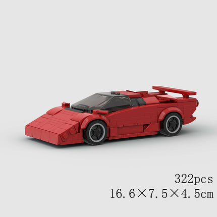 Lamborghini Countach Classic Red Custom Car MOC