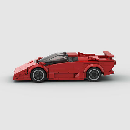 Lamborghini Countach Classic Red Custom Car MOC