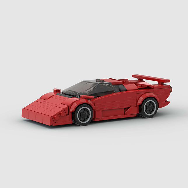 Lamborghini Countach Classic Red Custom Car MOC