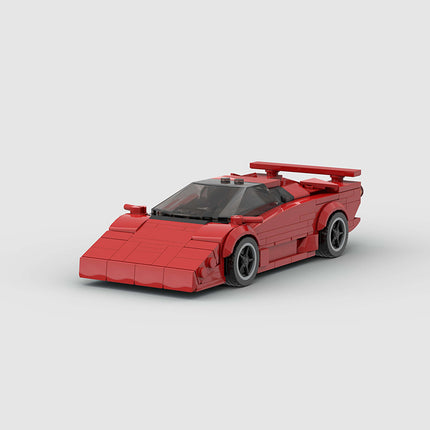 Lamborghini Countach Classic Red Custom Car MOC