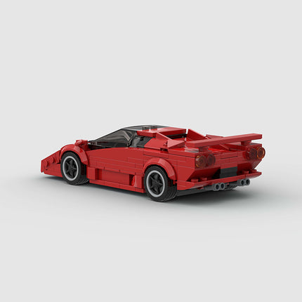 Lamborghini Countach Classic Red Custom Car MOC