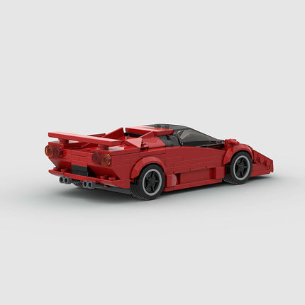 Lamborghini Countach Classic Red Custom Car MOC