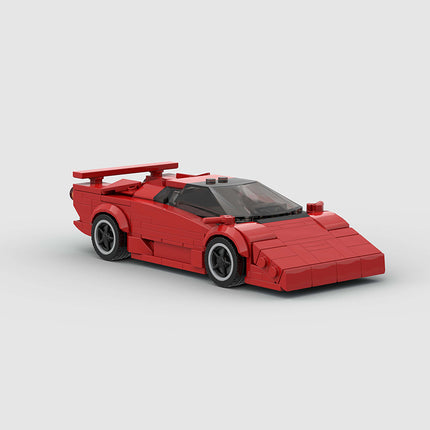 Lamborghini Countach Classic Red Custom Car MOC