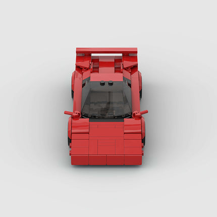 Lamborghini Countach Classic Red Custom Car MOC