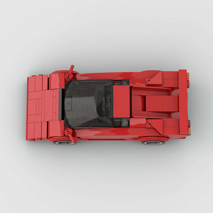 Lamborghini Countach Classic Red Custom Car MOC