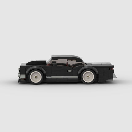 Vintage Black Muscle Car Custom Car MOC