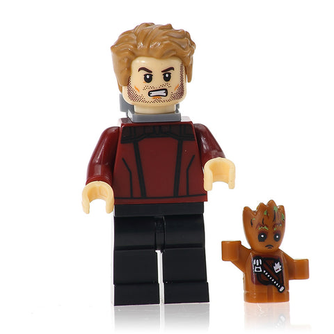 Star-Lord and Baby Groot Marvel Superhero Minifigure Guardians of the Galaxy - Minifigure Bricks