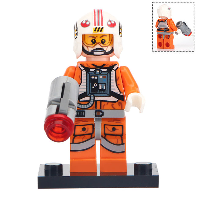 Luke Skywalker Pilot custom Star Wars Minifigure - Minifigure Bricks