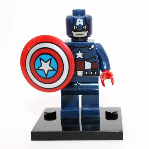 Captain America Marvel Superhero Minifigure - Minifigure Bricks