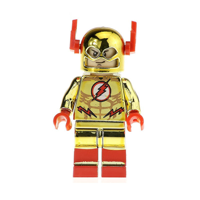 Flash Gold Chrome DC Comics Superhero custom Minifigure - Minifigure Bricks