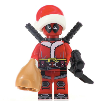 Deadpool Santa Christmas Special Superhero Minifigure - Minifigure Bricks