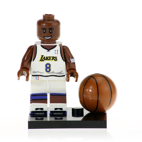 Kobe Bryant White Strip Minifigure Basketball Star - Minifigure Bricks