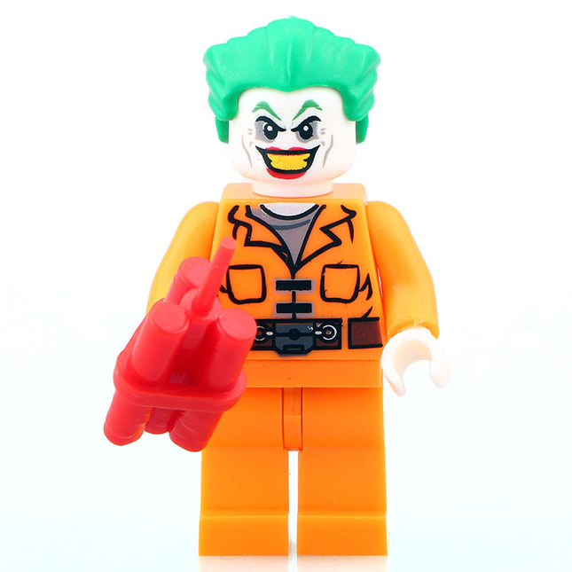 Joker Orange Prison Suit DC Comics Superhero Minifigure  Batman Suicide Squad - Minifigure Bricks