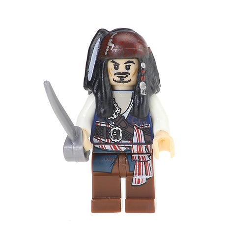 Captain Jack Sparrow from Pirates of the Caribbean Minifigure - Minifigure Bricks