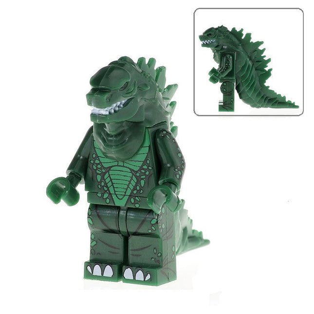 Godzilla Green Monster Horror Movie Minifigure - Minifigure Bricks